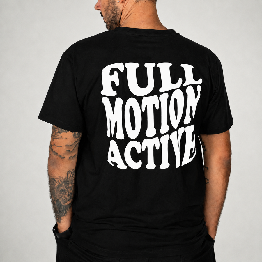 Core Unisex Black T-Shirt — White Print