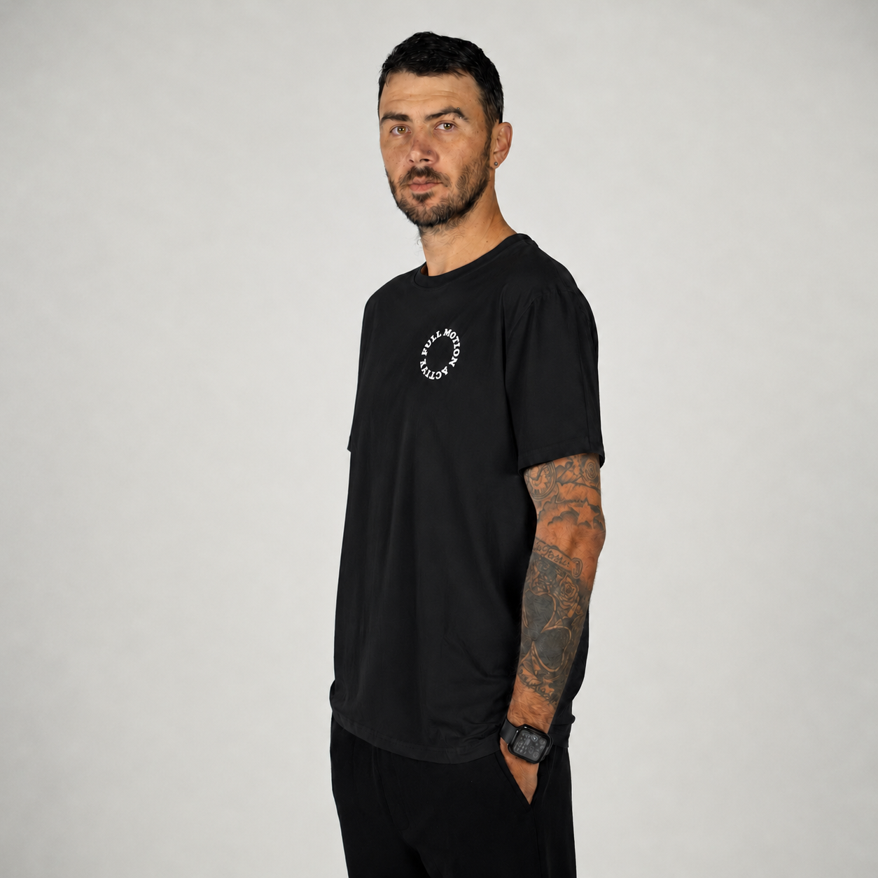 Core Unisex Black T-Shirt — White Print