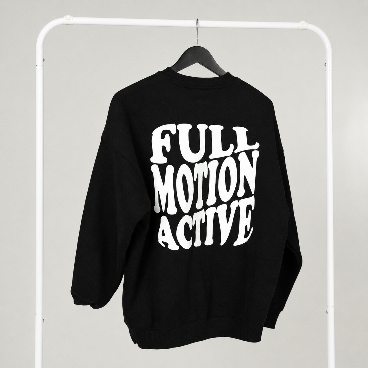Reflex Unisex Black Sweatshirt — White Print