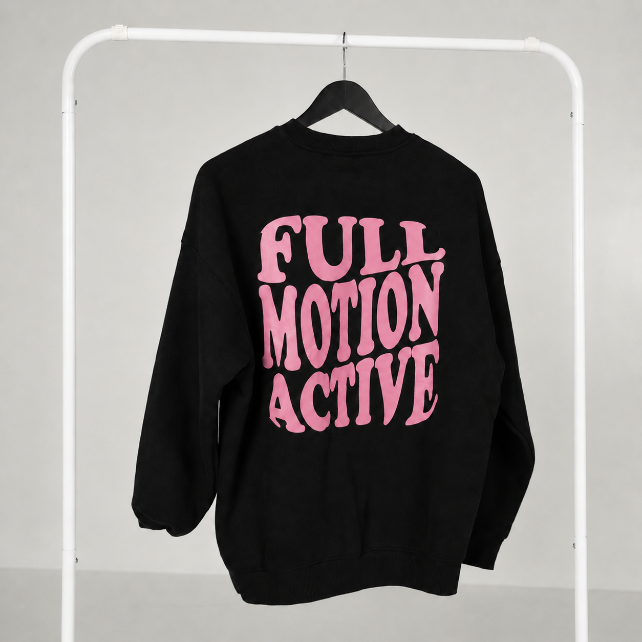 Reflex Unisex Black Sweatshirt — Pink Print