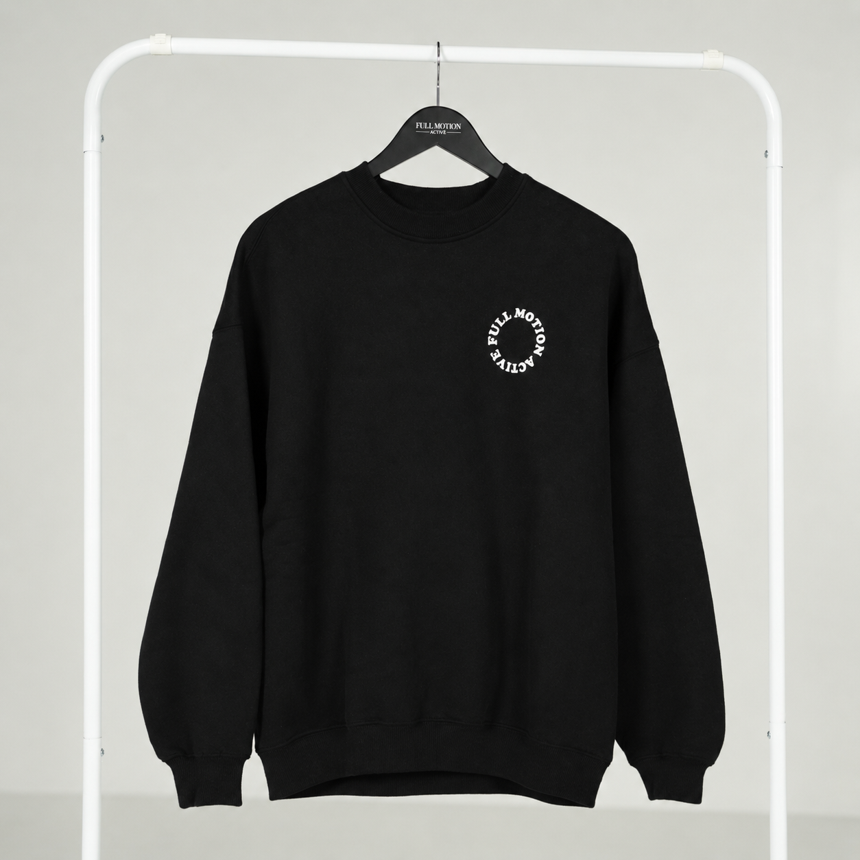 Reflex Unisex Black Sweatshirt — White Print