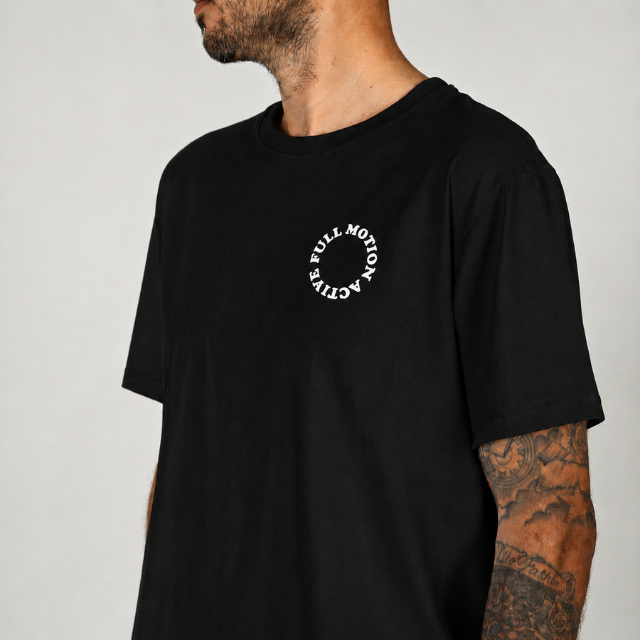 Core Unisex Black T-Shirt — White Print