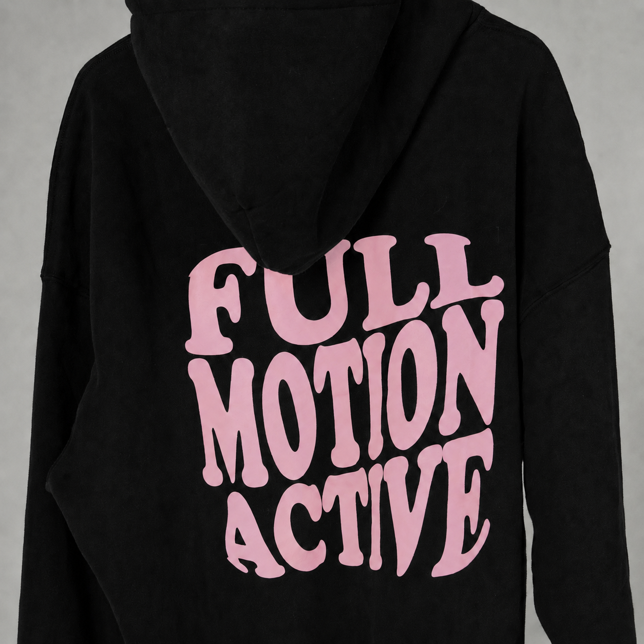 Reflex Unisex Black Hoodie — Pink Print