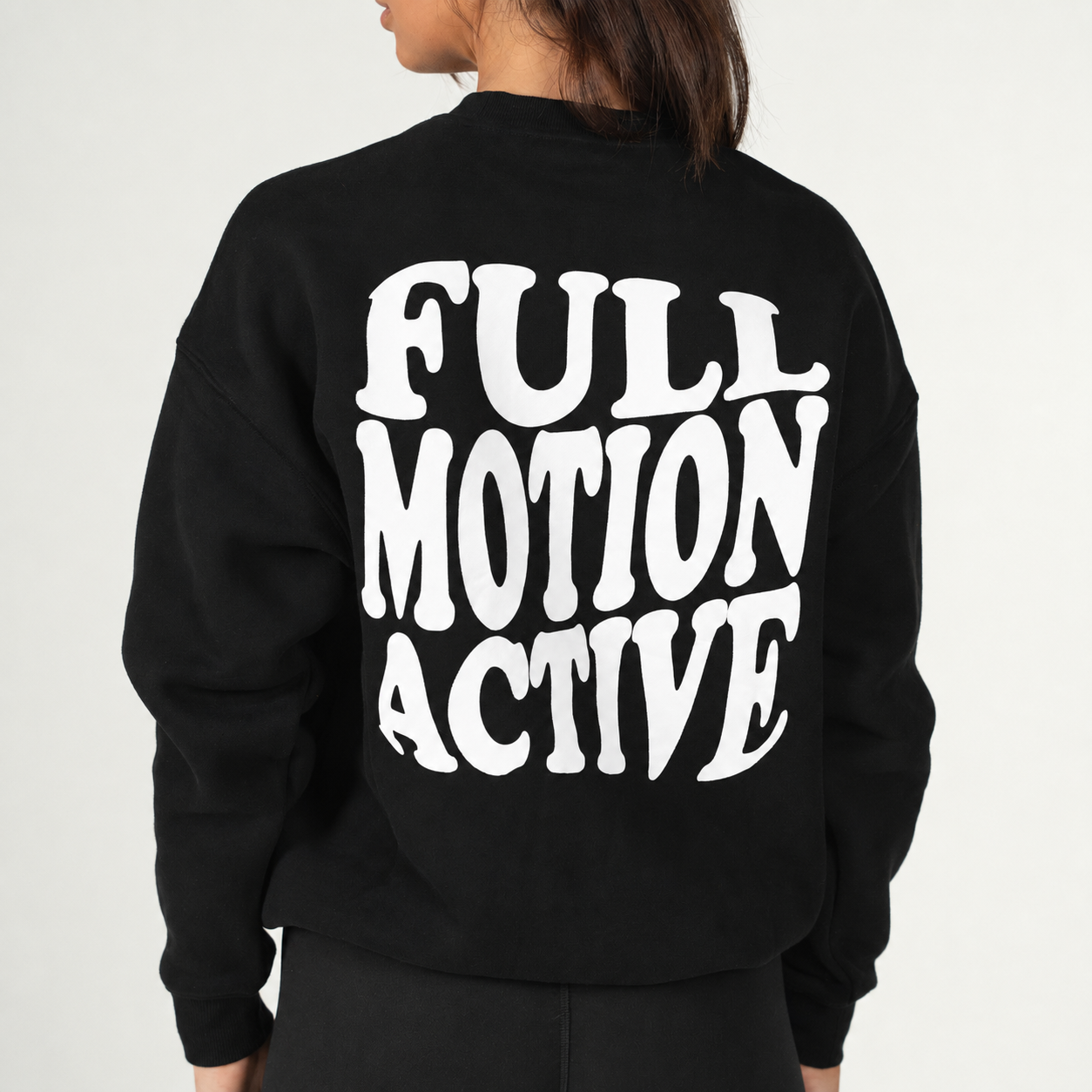 Reflex Unisex Black Sweatshirt — White Print