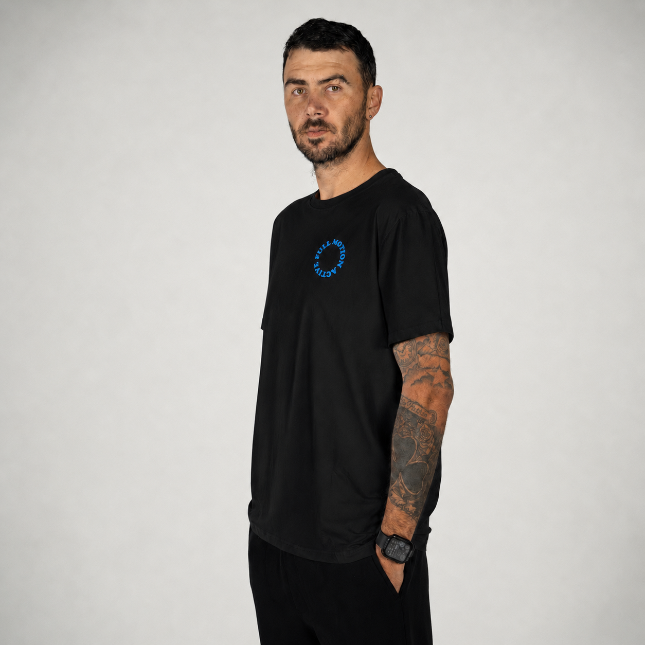 Core Unisex Black T-Shirt — Blue Print