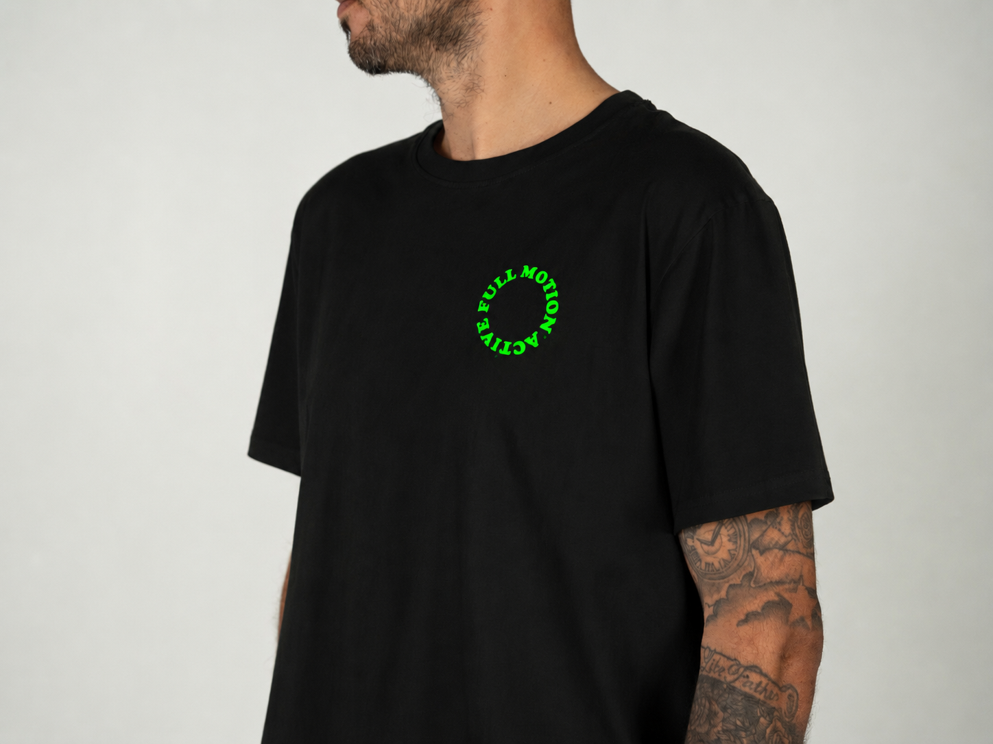 Core Unisex Tee — Black / Green Print