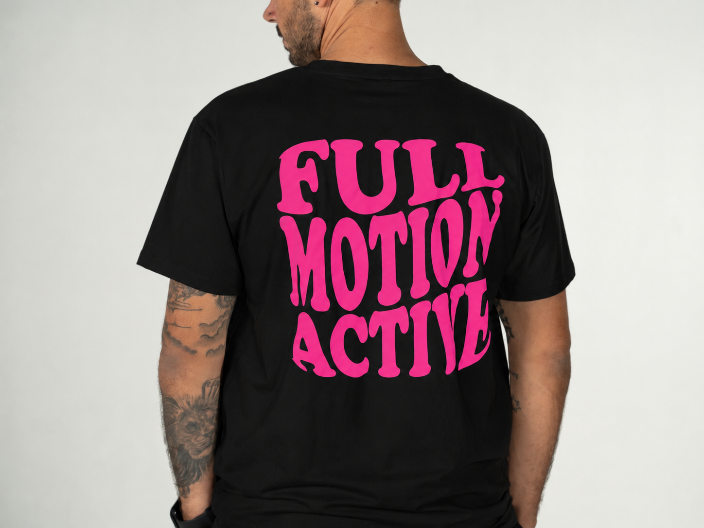 Core Unisex Tee — Black / Pink Print