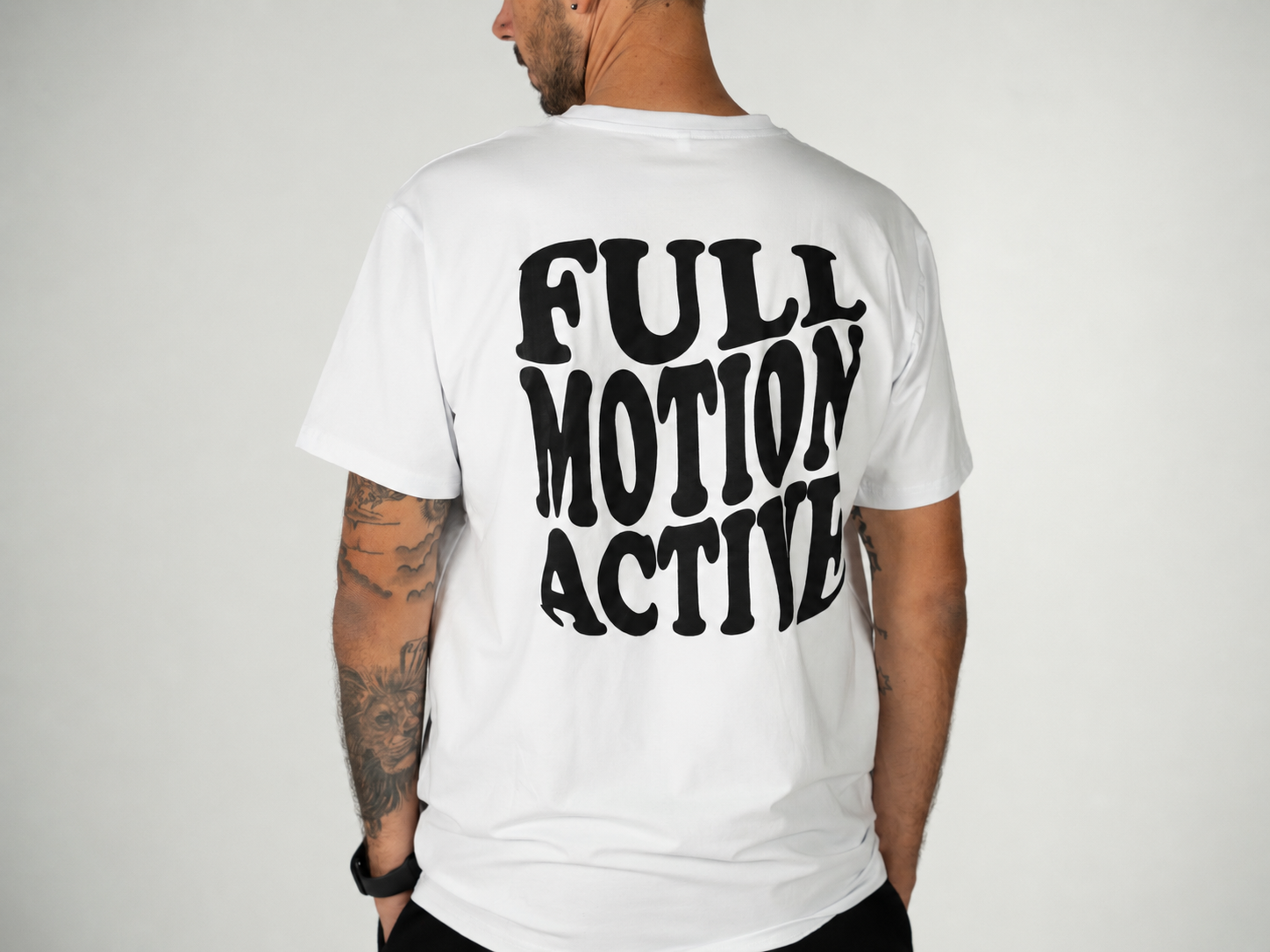 Core Unisex Tee — White / Black Print