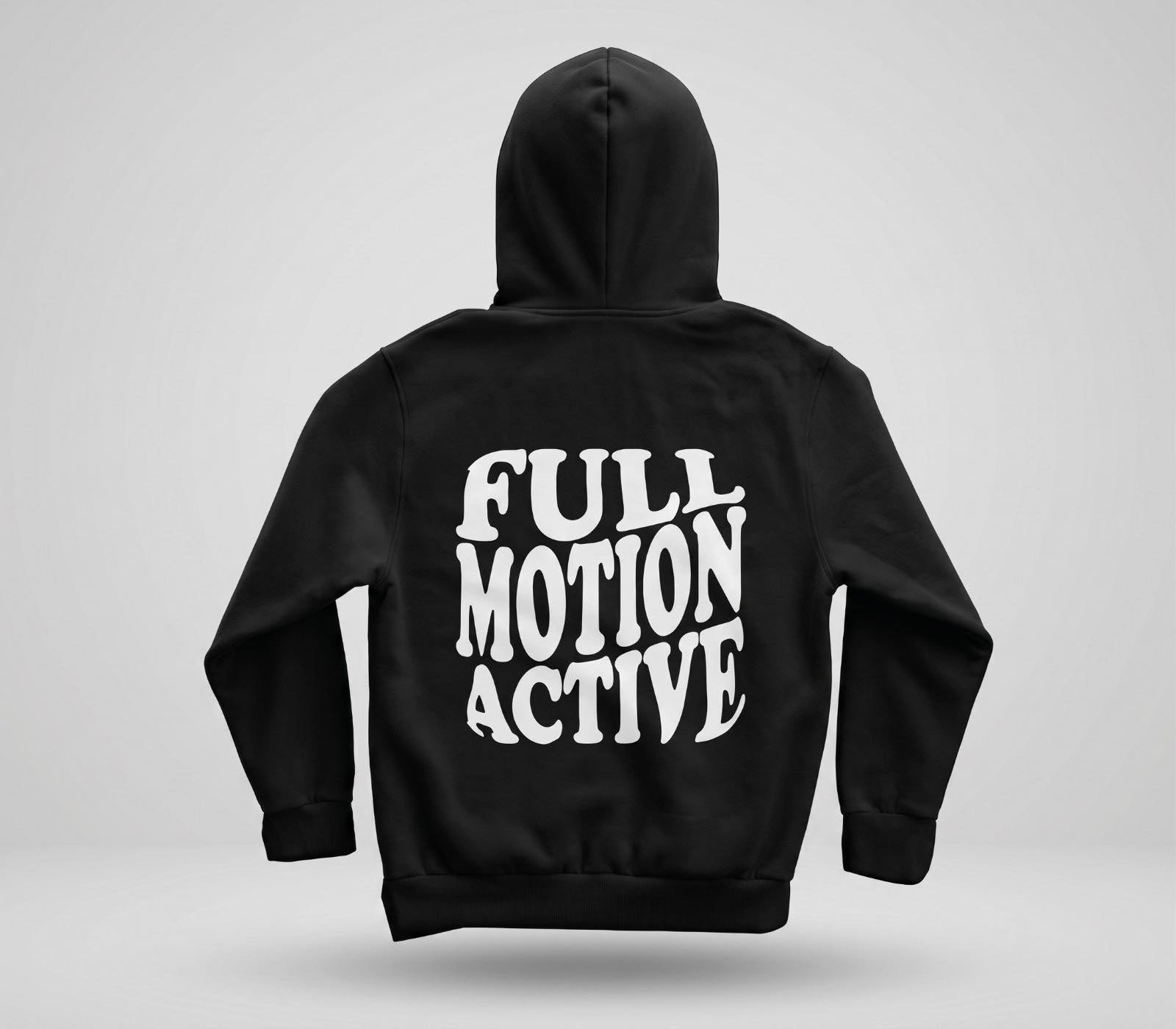 Reflex Unisex Black Hoodie - White Print