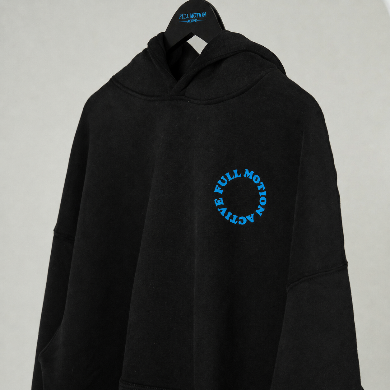 Reflex Unisex Black Hoodie — Blue Print