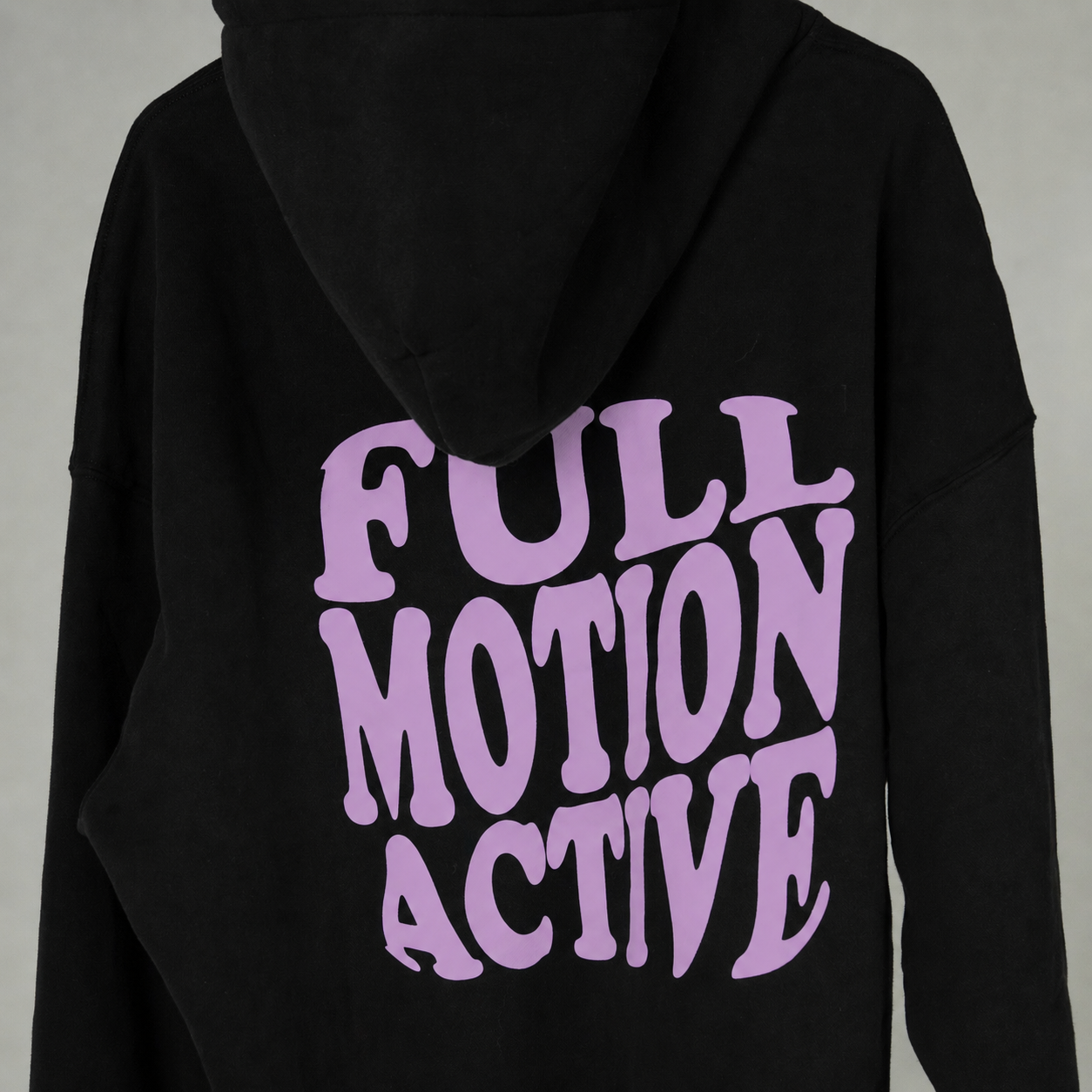 Reflex Unisex Black Hoodie — Lilac Print