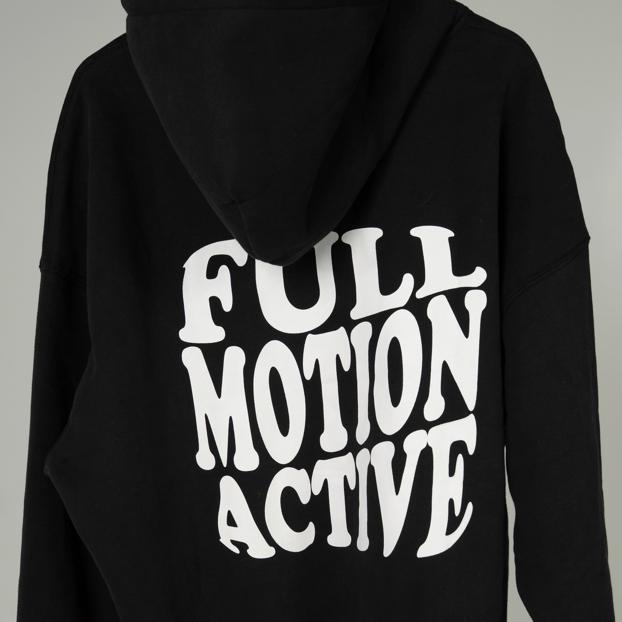 Reflex Unisex Black Hoodie - White Print