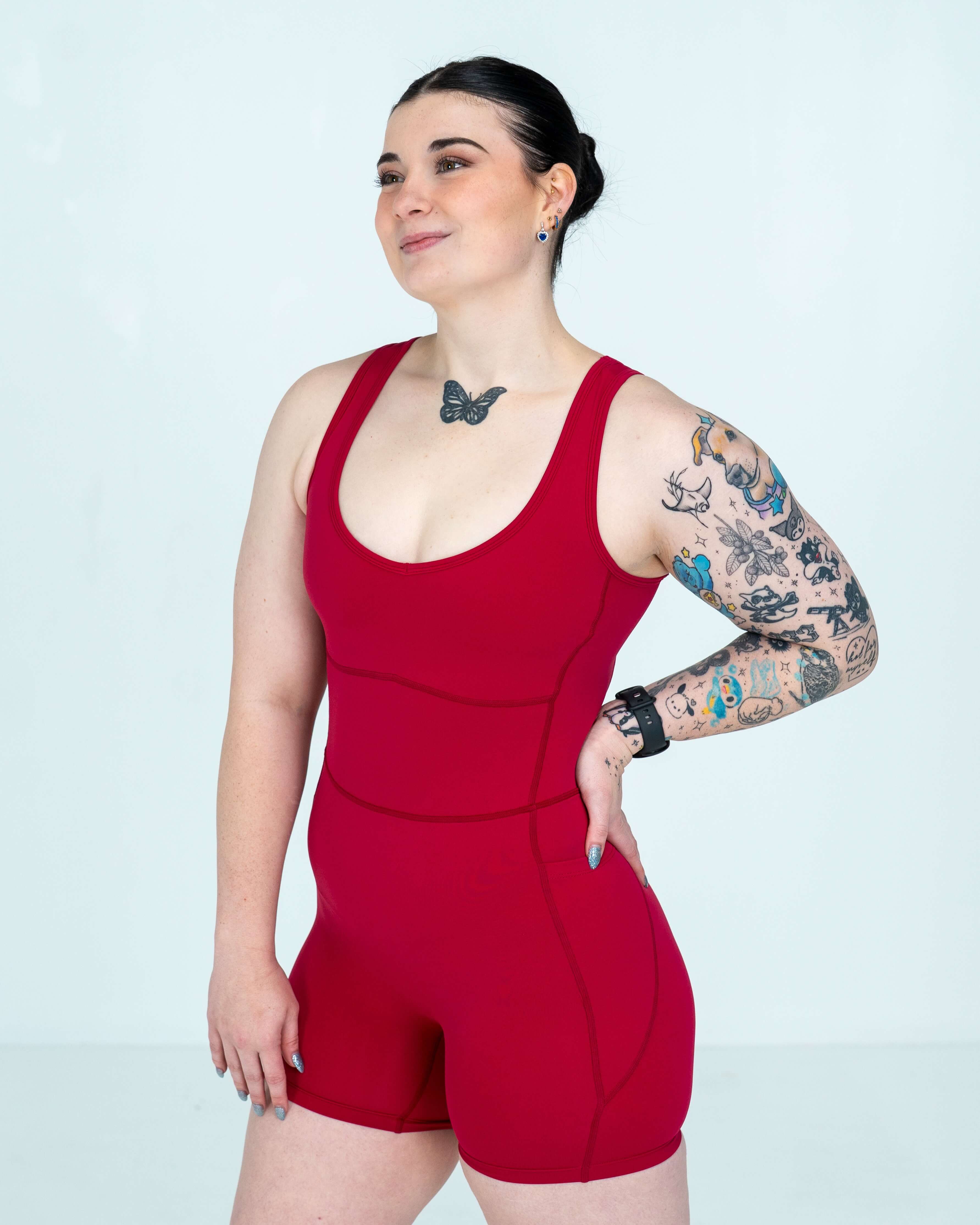 Momentum Body suit Cherry