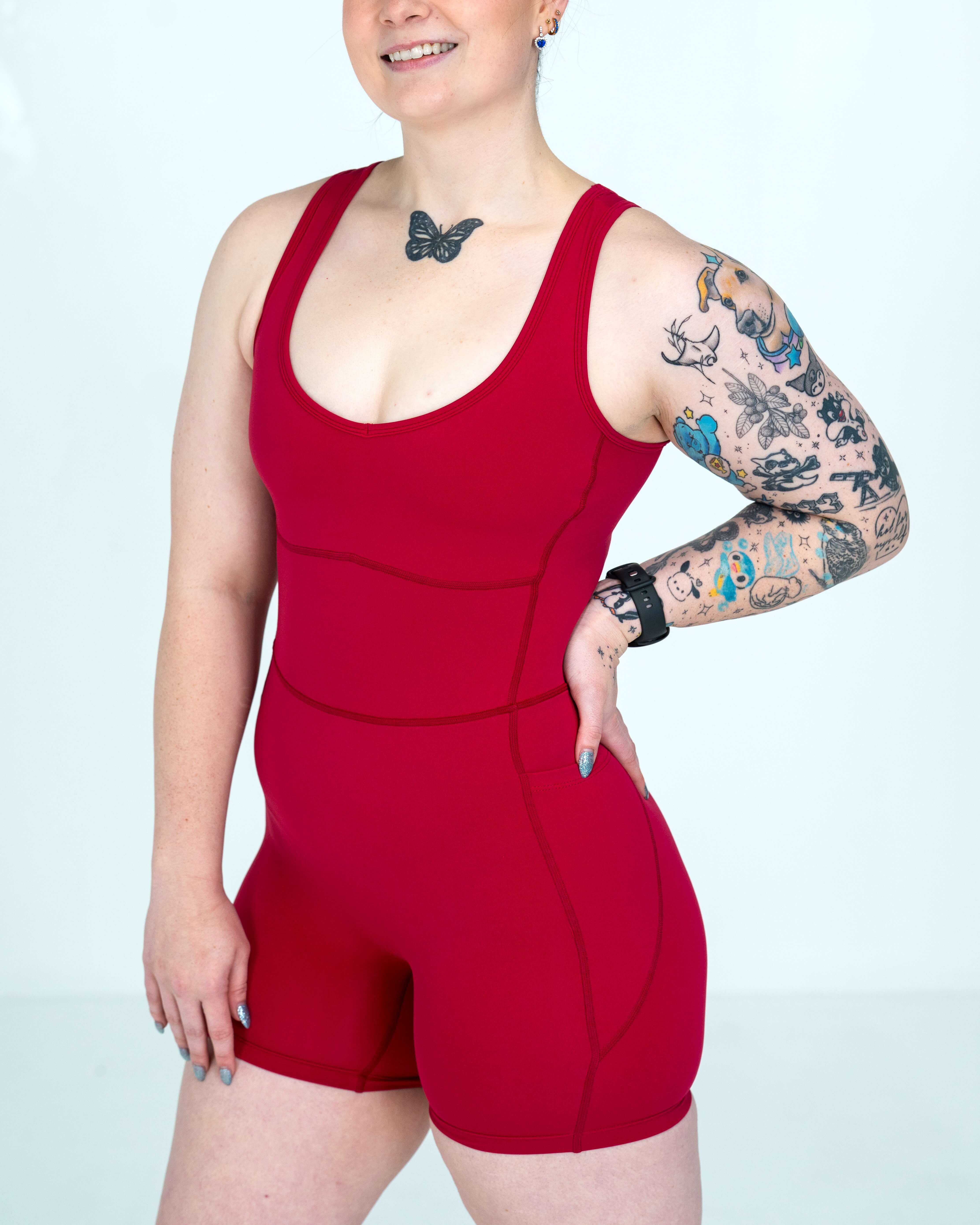 Momentum Body suit Cherry